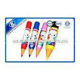Kids Drawing Plastic Tube Colored Pencils Set With Paster 7 Inch 12 / 24 Pieces