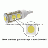 194 LED Car Light Bulbs W5W 5050SMD*9PCS High Impact Resistance Low Light - Declining thumbnail-3