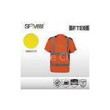 EN ISO 20471 Safety reflective t-shirt  high vis polyester clothing  with navy color combination