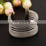 Iron Wire Snakeskin Gold Silver Cuff Women Men Bangles Metal Bangle thumbnail-4