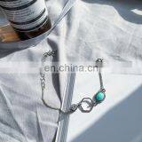 Retro Marble Gemstone Geometric Metal Bracelet thumbnail-6