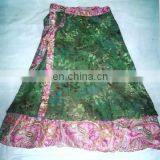Saree Printed WRAPE ROUND MIX SILK PRINTED LONG SKIRTS thumbnail-5