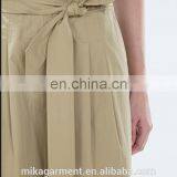 MIKA7410 Casual Fashion Wide Leg Cotton Twill Pant for Ladies thumbnail-3