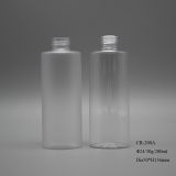 200ml frosted / mat round plastic PETG skin care lotion bottle with inner plug and screw cap