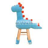 Yarncrafts Little Dinosaur Stuffed Animal Handmade Kids Decoration Wooden Soft Stool Stool
