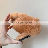 Amazon Wholesale Hot Sale Fashion Factory Price Furry Slides Ladies Faux Fur Fleece Open Toe Slippers Shoes thumbnail-6