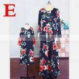 2019 NEW LONG Sleeve FLORAL Mom Daughter Dress Family Matching Outfit (this Link for Girls,1-8years) thumbnail-6