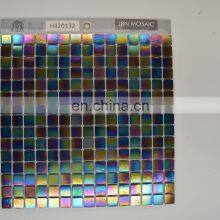 Irridiscent Color Bathroom Mosaic Tiles and Swimming Pool Tile Mosaic Splash Back Hot Melting Glass Mosaics Tiles thumbnail-3