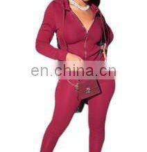 Manufacturer Wholesale Spring New Fashion Sports and Leisure Suit Zipper Pocket Two-piece Custom LOGO thumbnail-5