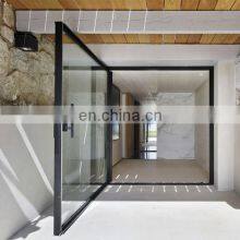 American Design Anti Rust Revolve Open Bottom Hinges Black Custom Grill Modern Wrought Iron Glass Entry Pivot Door thumbnail-5