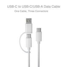 2 in 1 Type C to Type C and USB-A Cable 100W Fast Charging 5A USB-C Data Cable for Macbook Pro thumbnail-2