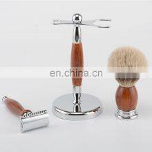 Sandal Wood Eco Friendly Safety Razor And Badger Hair Brush Shaving Razor Set thumbnail-2