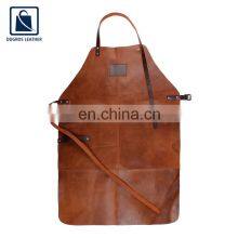 Premium Quality Leather BBQ Kitchen Cooking Apron thumbnail-1