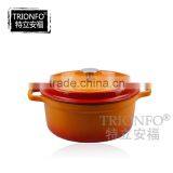 Trionfo Orange Pot Pre-seasoned Cast Iron Cookware Enameled Hot Pot