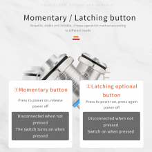 Ip65 12mm Metal Flat Head 6v One Normally Open Momentary Switch Push Button for Alarm System thumbnail-5