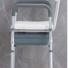 Elderly Bathing Chair Handicapped Bathroom Chair Anti-Silp Aluminum Alloy Height Adjustabl Chair ﻿ thumbnail-3