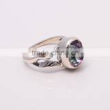 MYSTIC TOPPAZ RING ,925 Sterling Silver Jewelry Wholesale,WHOLESALE SILVER JEWELRY,SILVER EXPORTER,SILVER JEWELRY FROM INDIA thumbnail-2