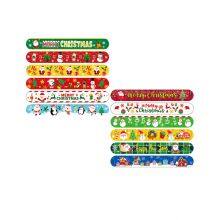 Hot Sale Customized Christmas Printed Festival Activity Silicone Slap Wrist Band Bracelet thumbnail-4