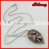 Cheap Nickal and Lead Free 2014 Long Chain Alloy Leaf Necklace thumbnail-1