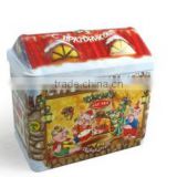 AN286 ANPHY Christmas Candy Food Decoration Colorful Flip Tin Gift Box Holder Display 16*10*15cm