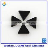China Supplier Black Onyx Triangle Normal Cut Gemstone for Jewelry thumbnail-4