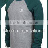 Two Colored Sweat Shirt/Gray/green thumbnail-1