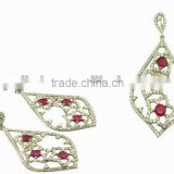 2014 Hot bridal fashion jewelry set/the newest fashion silver jewelry set