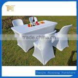 Elegant Outdoor 6 People Powdercoat Metal Frame Foldable Plastic Table/ HDPE Top Folding Table thumbnail-1