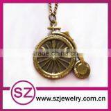 N17 wheel shape antique chain necklace