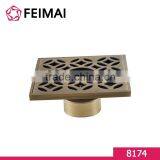 Sanitary Fittings Bathroom Antique Brass Shower Floor Drainer