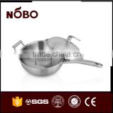 Three layers of steel suit fry pan with lid
