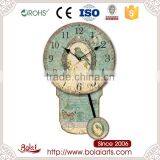 Various Colors Vintage Green Pattern Elegant Bird Printing Vintage Pendulum Clocks thumbnail-1