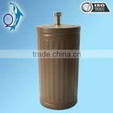 Brown Metal Round Tissue Box