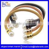 Hot Sale Men's Cable Cuff Bracelet Stainless Steel Cable Bracelet Wholesale thumbnail-1