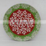 Ceramic christmas snowflake dinner plate