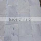 30 x Free Lenght Sandblasted Turkish White Marble Tiles thumbnail-2