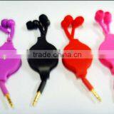 Hot Selling High Quality Stereo MP3/4 Player Retractable Earphone thumbnail-1