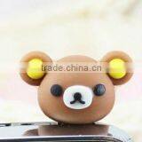 2013 3D Cute Bear Design Silicone Dust Plug thumbnail-1