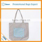 Custom Logo Printing Trendy Standard Size Cotton Canvas Fabric Tote Bag thumbnail-5