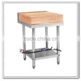 S022 Stainless Steel Bench With Wooden Or Plastic Cutting Board