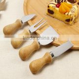 4pcs Hot Selling Wooden Handle Cheese Spreader