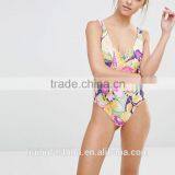 Sexy One-piece Swimsuits Wholesale All Over Print Open Back Swimming Suit thumbnail-2