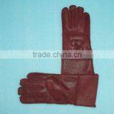 Hand Made Leather Mitten Fur Skin Double Face Fur /leather Gloves,KZ140034 thumbnail-6