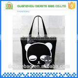 Customized Wholesale Quality Black Cartoon 100% Cotton Canvas Tote Bags