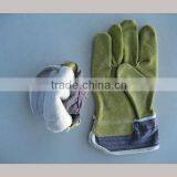 Pig Split Leather Full Palm Rubberized Cuff Leather Safety Glove-3590 thumbnail-4