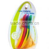 High Quality Baby Temperature Colored Changing Plastic Heat Sensitive Spoon thumbnail-3