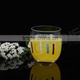 Hot Sale Handmade Elegant And Graceful Sweet Fruit Juice/Beer/Milk Glass Cup With Decals For Christmas