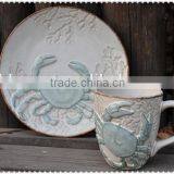2015 Ceramic Relief Crab Plate for Sea World thumbnail-2