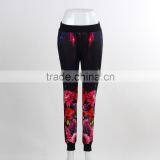 F5W30177 Women Fashion Jogger Pants Wholesale Cheap 100% Cotton Pants Printing thumbnail-1