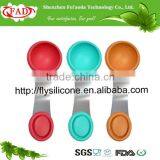 Mix Color Colorful Silicone Measuring Spoon With Stainless Steel Handle